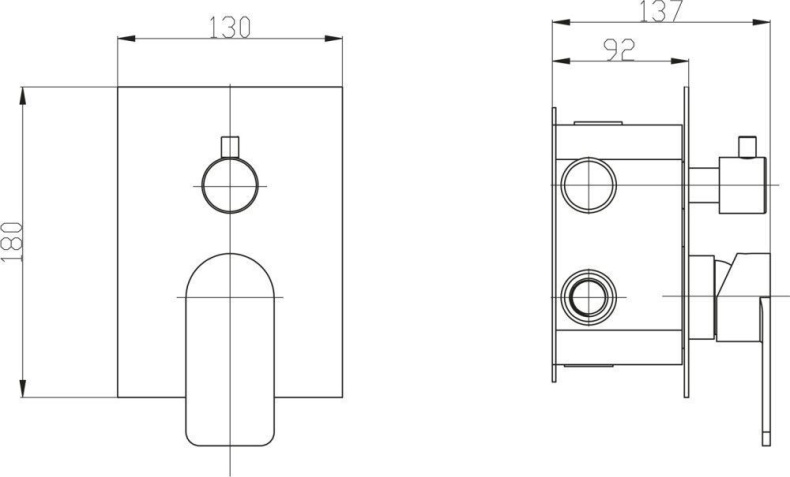 Смеситель BelBagno Nova для ванны с душем NOV SDM IN NOV-SDM-IN - 1