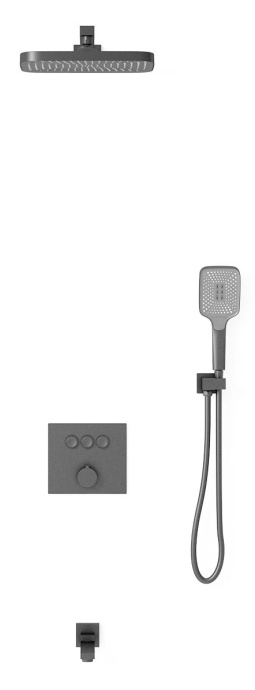 Душевой комплект Vincea с термостатом сталь VSFW-4311GM - 1