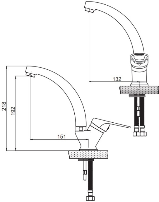 Смеситель для раковины GPD Orbis хром TL30 - 1