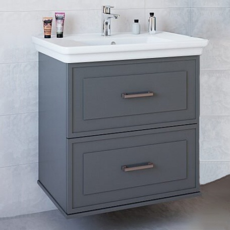 Тумба для комплекта Sanflor Модена 75 подвесная, серая C03221 - 0