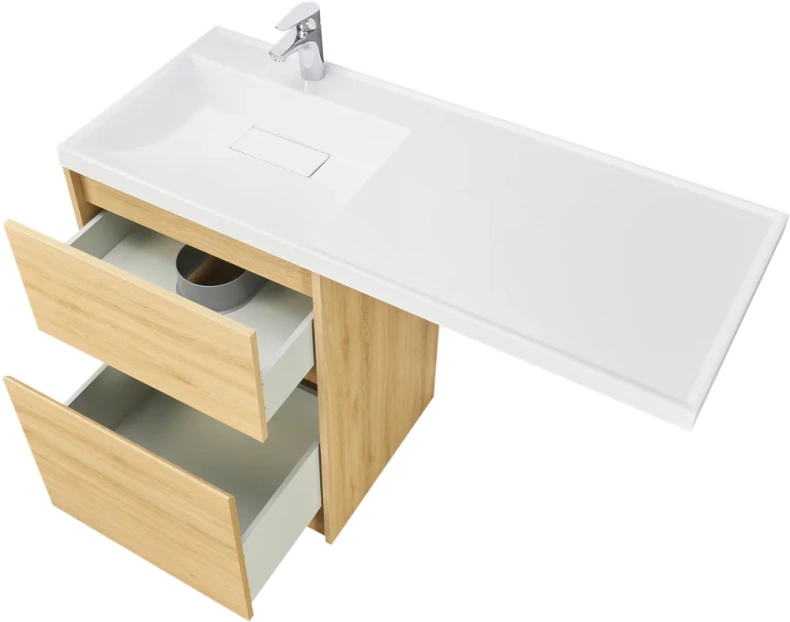 Тумба с раковиной Aquaton Лондри 60 светлое дерево 1A2669K1LH0C0 - 3