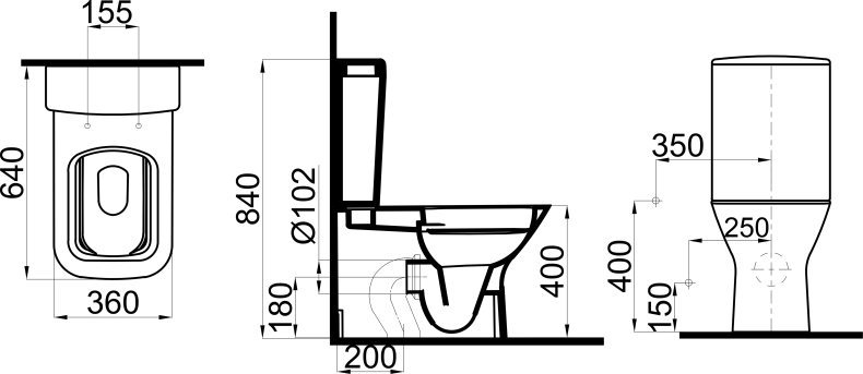 Унитаз-компакт STWORKI Дублин SETK3504-0316 безободковый, с микролифтом SETK3504-0316-001-1-6200 - 5