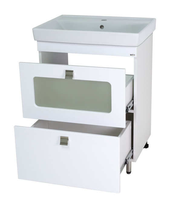 Тумба с раковиной Misty Урал 60 белый - 1