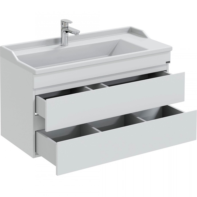 Тумба под раковину подвесная Санта Марс 100 белый 700299 - 1