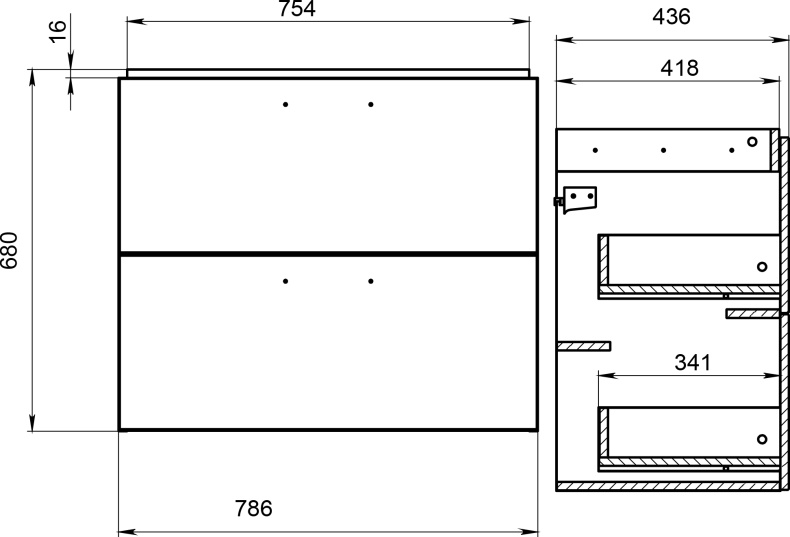 Тумба для комплекта Cersanit Melar 80 B-SU-MEL-CM80 - 5