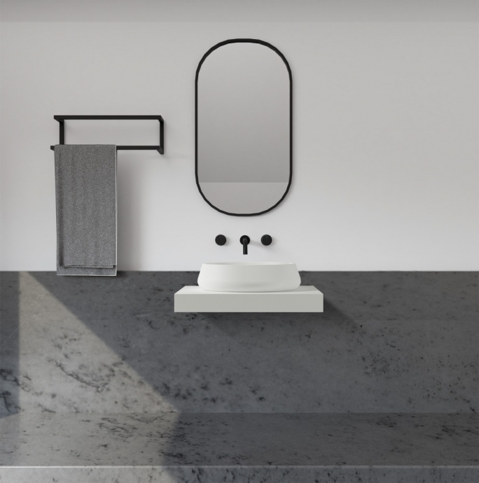 Раковина накладная ABBER Stein AS2605 белая матовая - 2