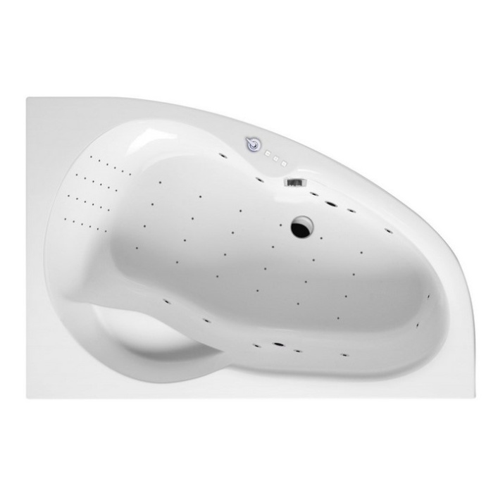 Ванна акриловая Excellent Newa Nano R 160х95 с гидромассажем белый - хром WAEX.NEP16.NANO.CR - 0