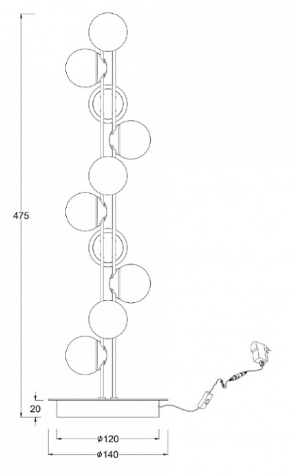 Настольная лампа декоративная Maytoni Tessara MOD081TL-L14G3K - 1