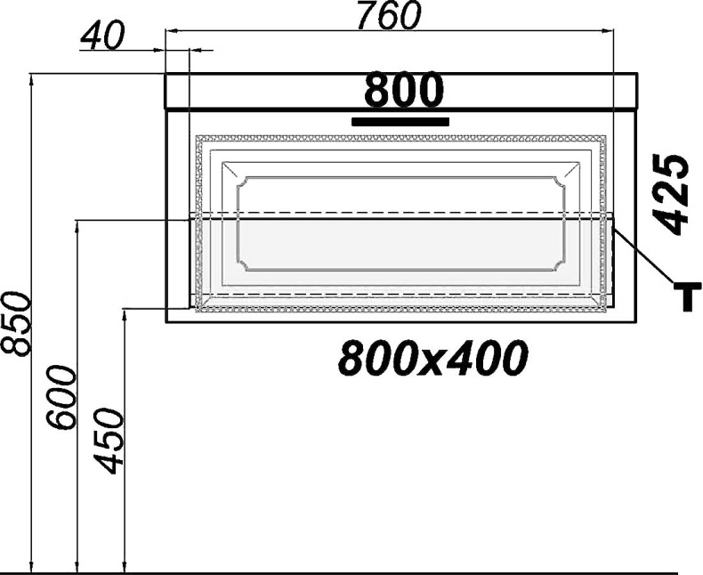 Тумба для комплекта Aqwella 5 stars Империя 80 белый глянец Emp.01.08/W - 8