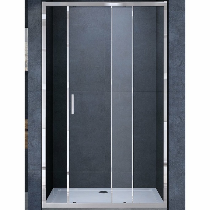 Душевая дверь Vincea Alpha 120 хром стекло прозрачное VDS-3AL120CL - 0