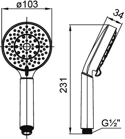 Душевая лейка Milardo 1505F10M18 - 1