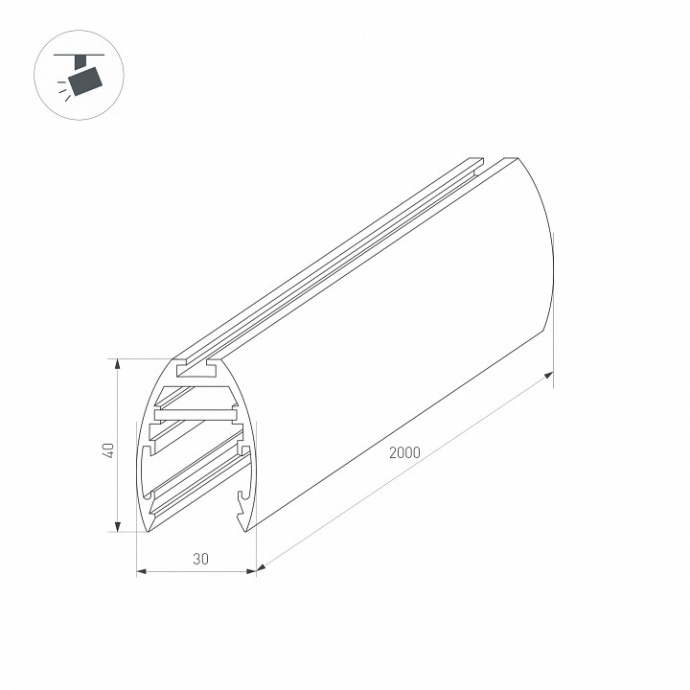 Шинопровод магнитный Arlight Mag-Track-2540-2000 034228  - 3