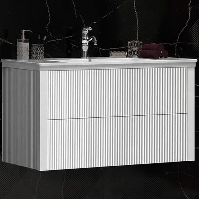 Тумба с раковиной подвесная Opadiris Рубинно 90 белый - 0