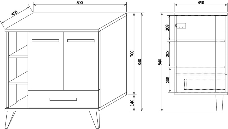 Тумба для комплекта Sanflor Ингрид 80 R C000005876 - 4