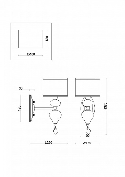 Бра Freya Raise FR5369WL-01BS - 1