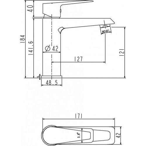 Смеситель для кухни BelBagno хром  SAL-LAM-CRM - 1