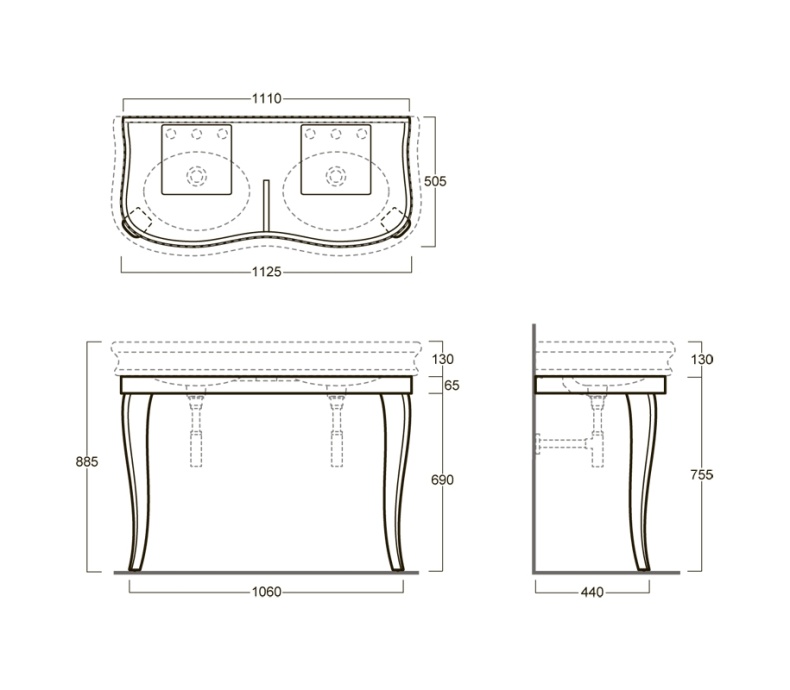 Консоль Simas Lante 120 см  LAM120 - 2