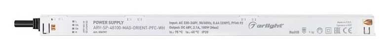 Блок питания Arlight ARV-SP-48100-Mag-Orient-PFC-WH 48V 100W IP20 2,1A 036701 - 0