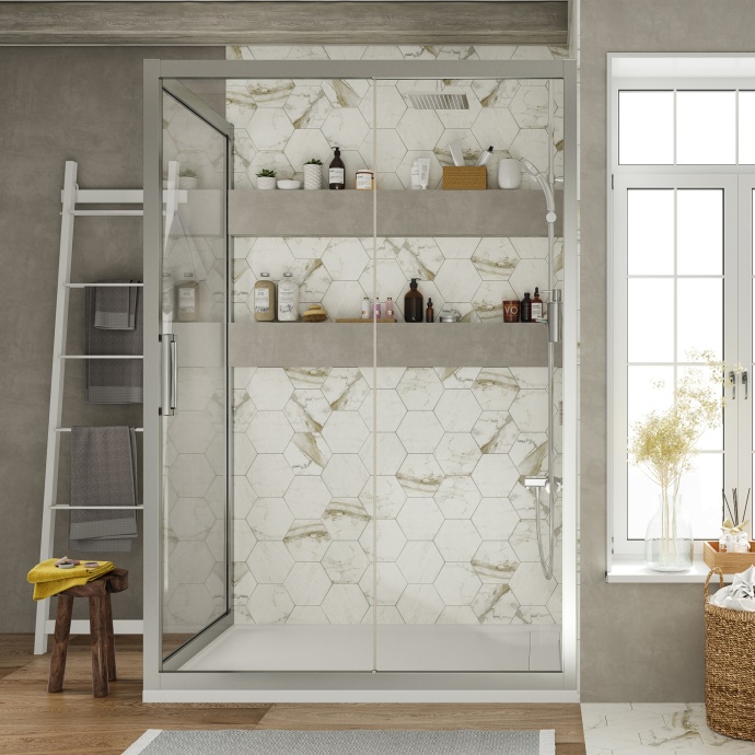 Душевой уголок STWORKI Эстерсунд DE019R90160200 160x90 см профиль хром матовый 3GW180TTKK000 - 0