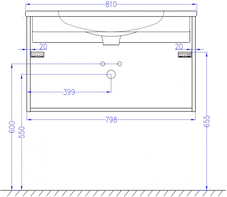 Тумба для комплекта Jacob Delafon Madeleine EB2053-J54 серый матовый - 3