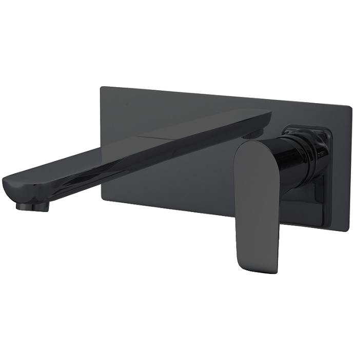 Смеситель для раковины встраиваемый Vincea Esse черный VBFW-1E1MB - 0