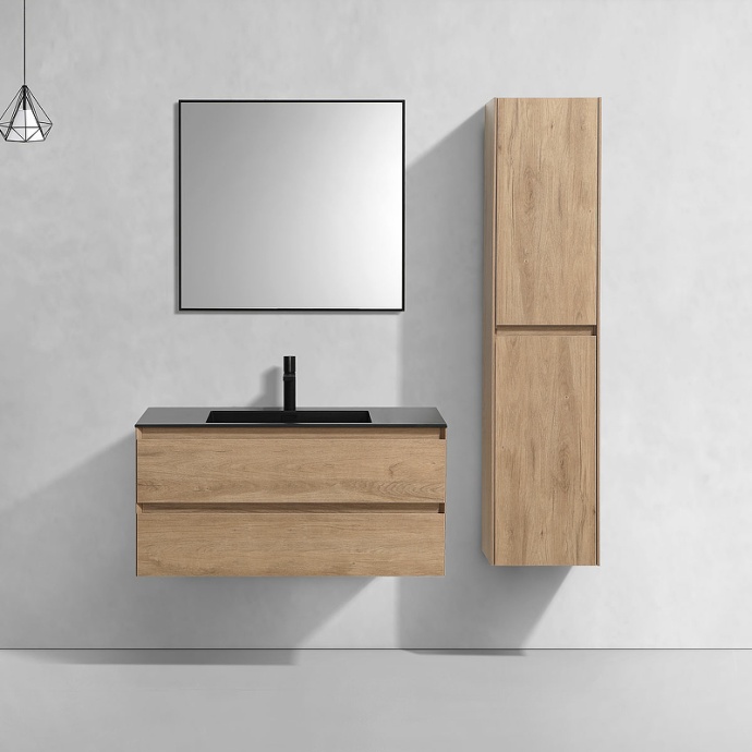 Тумба под раковину Vincea Luka 100 2 ящика светлое дерево VMC-2L100NO - 4