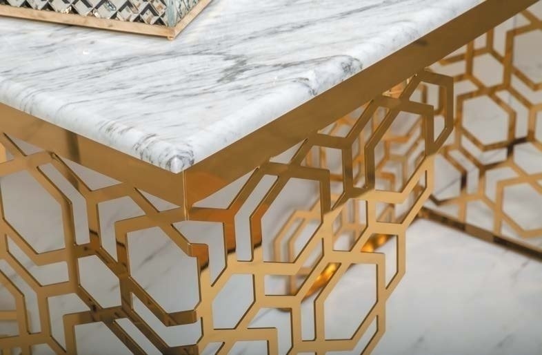 Консоль под раковину Armadi Art Aura 110 золото 891-G - 5