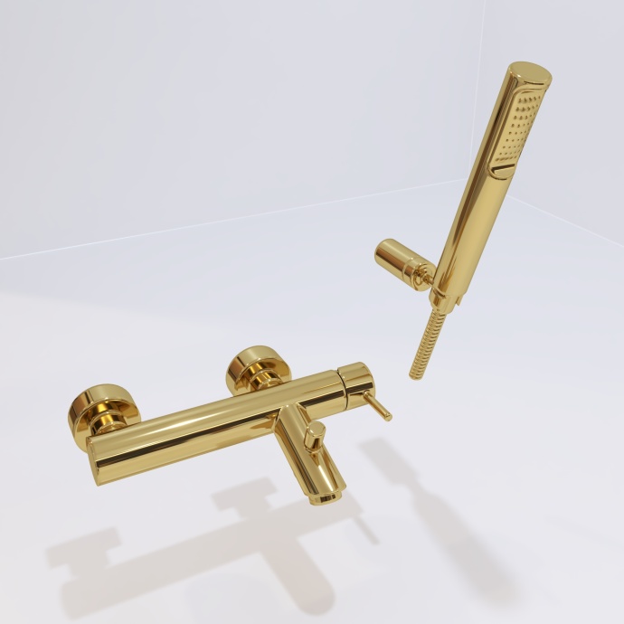 Смеситель Paffoni Light LIG023HG для ванны с душем, золото медовое - 1