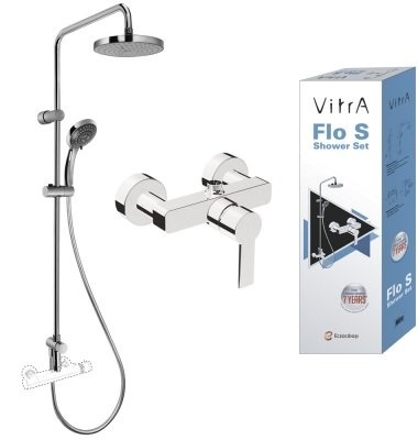 Сет с душевой стойкой System Rain и Flo S A49234EXP - 0