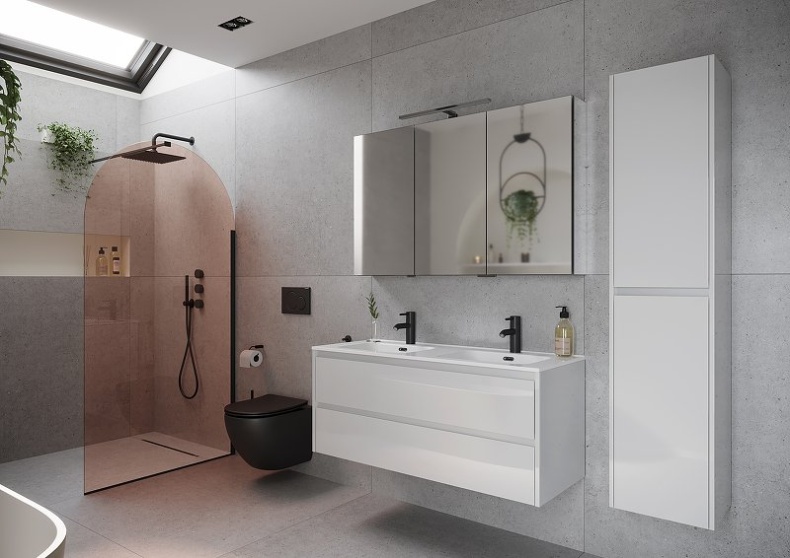 Тумба под раковину подвесная Sancos Libra 120 белая глянцевая LB120-2W - 2