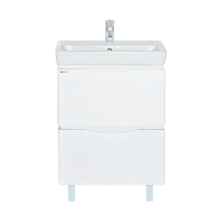 Тумба с раковиной Misty Венера 55 белая глянцевая УТ000008717 - 0