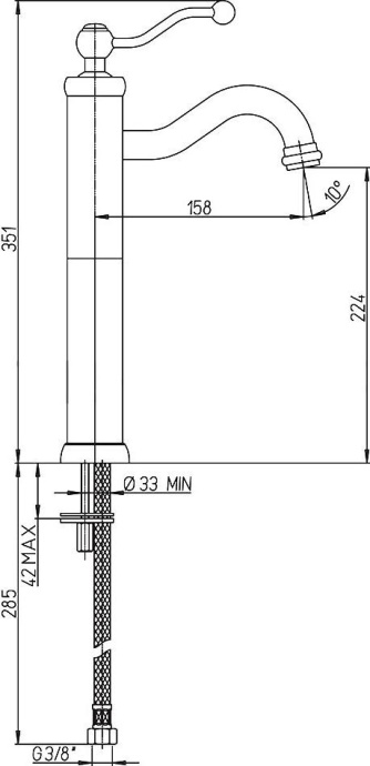Смеситель для раковины Paini Duomo 88F3211LLSSR - 1