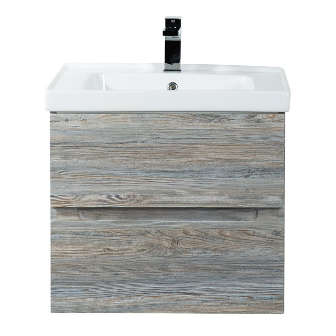 TECHNO База под раковину подвесная с двумя выкатными ящиками, Сосна AM-Techno-600-2C-SO-LW635 - 1