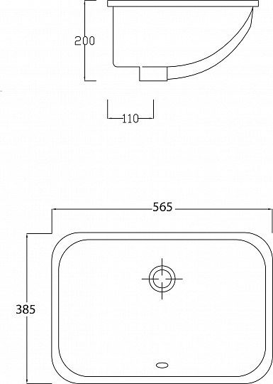 Встраиваемая раковина ArtCeram Nettuno 55 см  NTL001 01;00 - 2