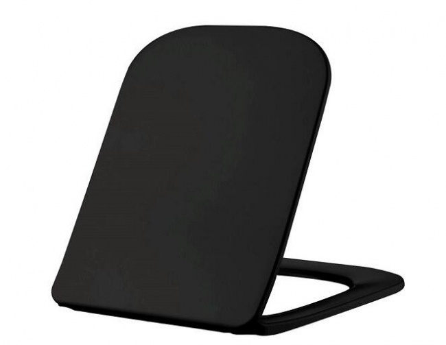 Сиденье для унитаза Esbano Crisan с системой микролифт, черный матовый  ZAESUNCRISBM - 0