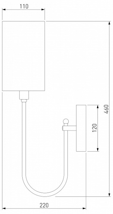 Бра Eurosvet Abbey 60164/1 никель - 2